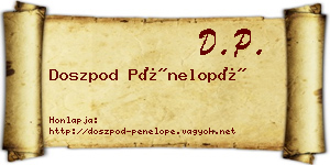 Doszpod Pénelopé névjegykártya